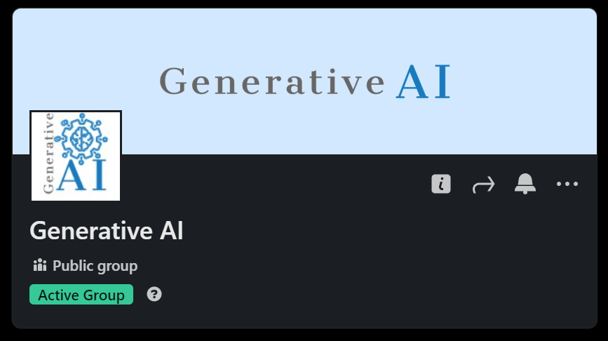 Generative AI LinkedIn group for learning the latest and greatest in artificial intelligence.